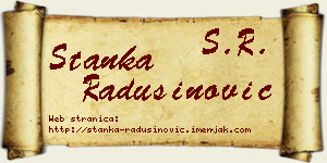 Stanka Radusinović vizit kartica
